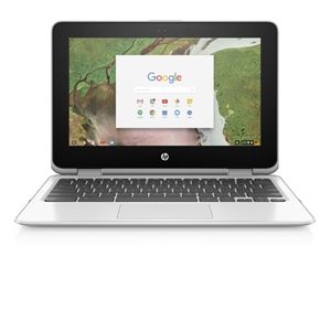 HP Chromebook x360 11-ae100 11-ae161cl 11.6" Touchscreen 2 in 1 Notebook - 1366 x 768 - Celeron N3350 - 4 GB RAM - 32 GB Flash Memory - Snow White - Refurbished