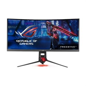 Asus ROG Strix XG35VQ 35" UW-QHD Curved Screen LED Gaming LCD Monitor - 21:9 - Dark Gray, Red- Manufacturer Refurbished